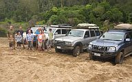 06-Posing for a group photo at Jacksons Crossing campsite